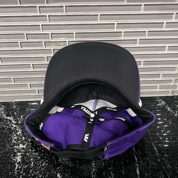 Supra Skateboarding Embroidered Crown Rope Hat Cap Purple Rare